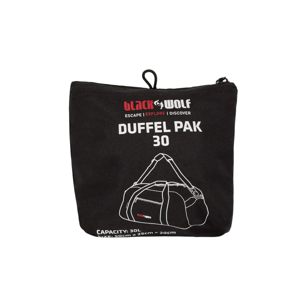 Black Wolf Duffelpack 30 Duffle Bag - Image 3