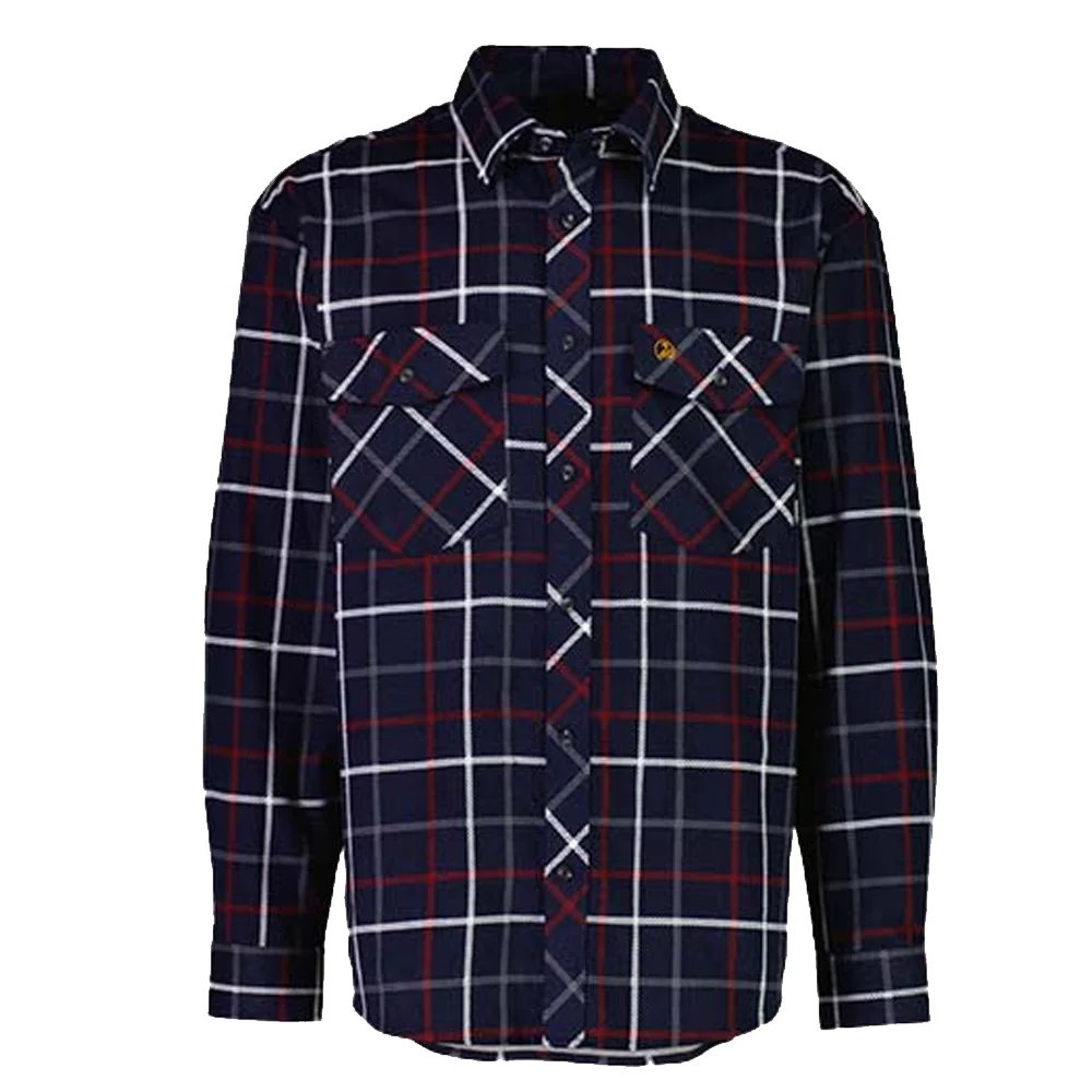 Swanndri Men's Egmont Full Button Cotton Shirt Navy - Image 3