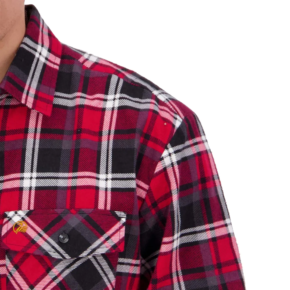 Swanndri Men's Egmont Full Button Cotton Shirt Oxblood - Image 4