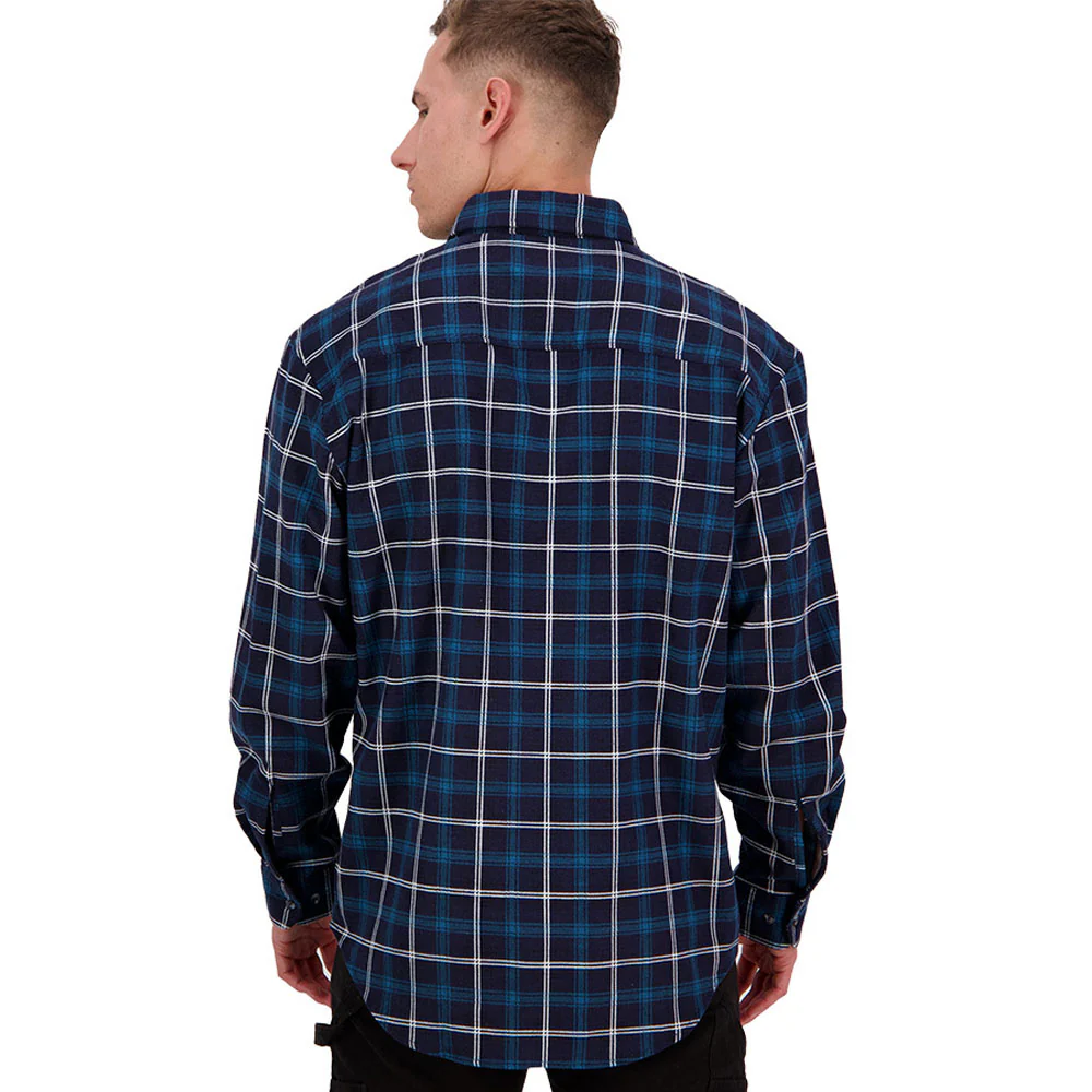 Swanndri Men's Egmont Half Button Shirt Ocean - Image 3