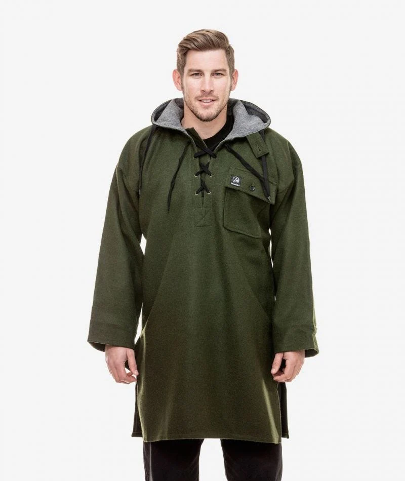 Swanndri Men's Original Wool Bushshirt with Lace-up front - Image 4